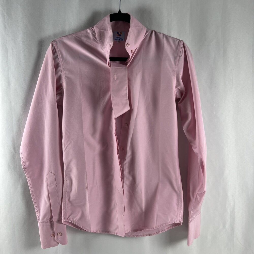 Royal Highness Equestrian Pink Horse Riding Shirt Size 30 Long Sleeve